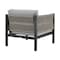 Armen Living Cuffay 4 Piece Outdoor Patio Furniture Set in Black Aluminum and Rope with Gray Cushions 840254332447 - alternate 6